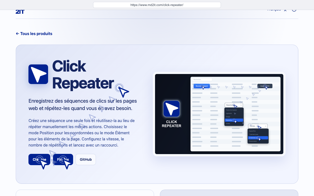 Click Repeater — captures d'écran 2